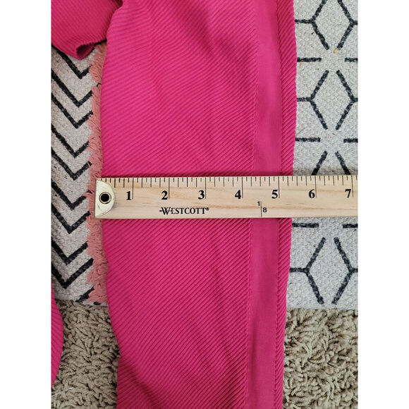 Free People Movement Pink Ribbed Leggings, sz Medium - Picture 11 of 13